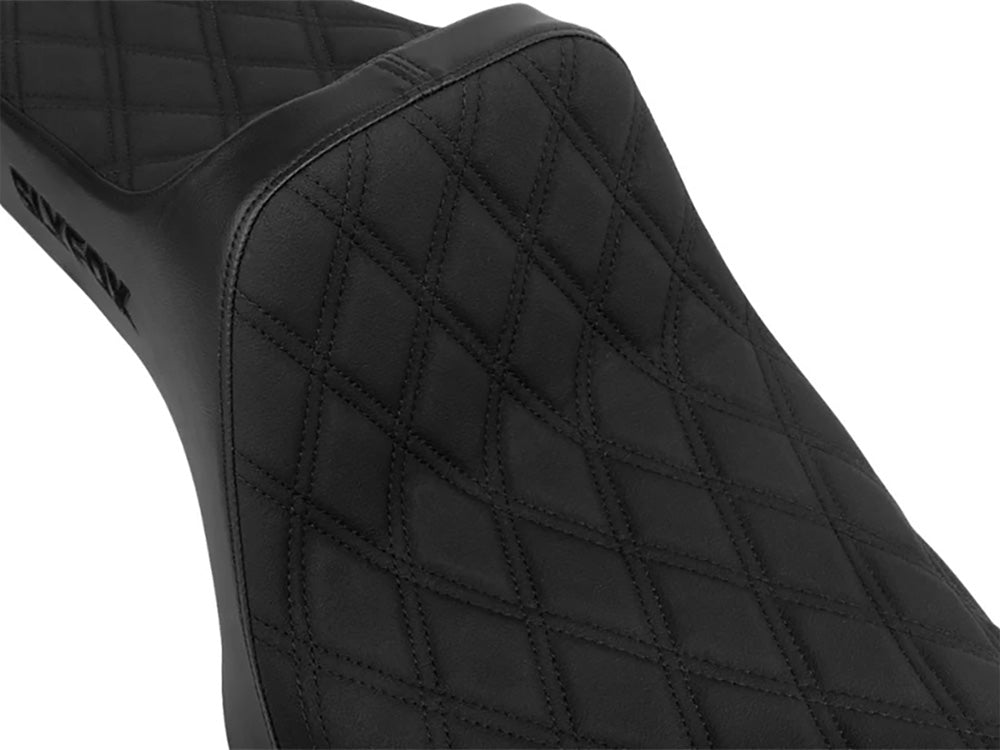 Slyfox Performance SF-0804-0836 Highnoon Dual Seat w/Black Double Diamond Stitch for Harley-Davidson Sportster 04-21