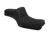 Slyfox Performance SF-0804-0836 Highnoon Dual Seat w/Black Double Diamond Stitch for Harley-Davidson Sportster 04-21