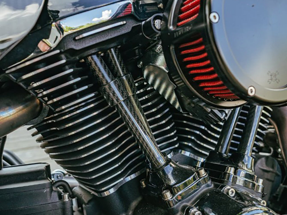 Slyfox Performance SF-0928-0123 Carbon Fiber Pushrod Cover Kit for Harley-Davidson Milwaukee-Eight 17-Up