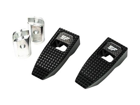 Slyfox Performance SF-1620-2525 Slim Speed Front Footpegs Black for Harley-Davidson Softail 18-Up
