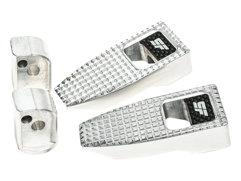 Slyfox Performance SF-1620-2528 Slim Speed Rear Footpegs Polished for Harley-Davidson Softail 18-Up