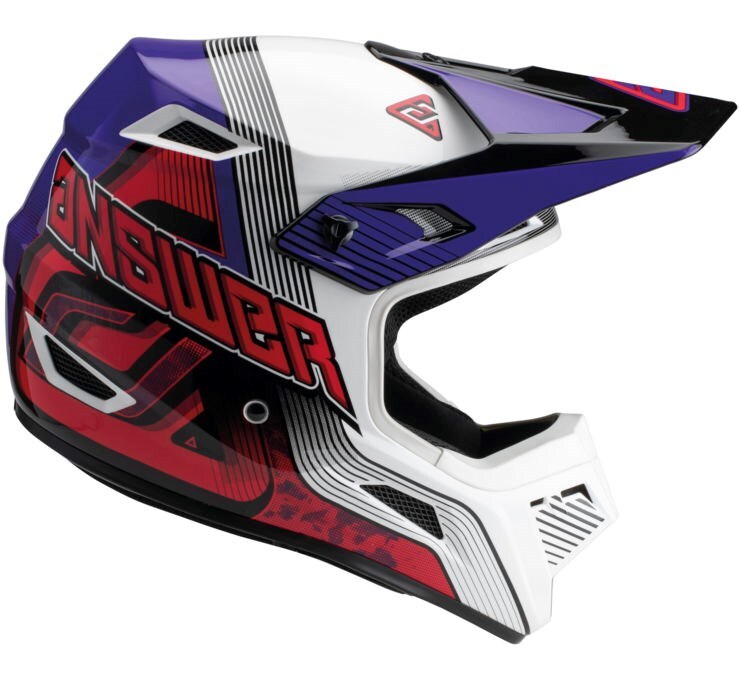 Answer A23 AR1 Vendetta Red/White/Purple Helmet