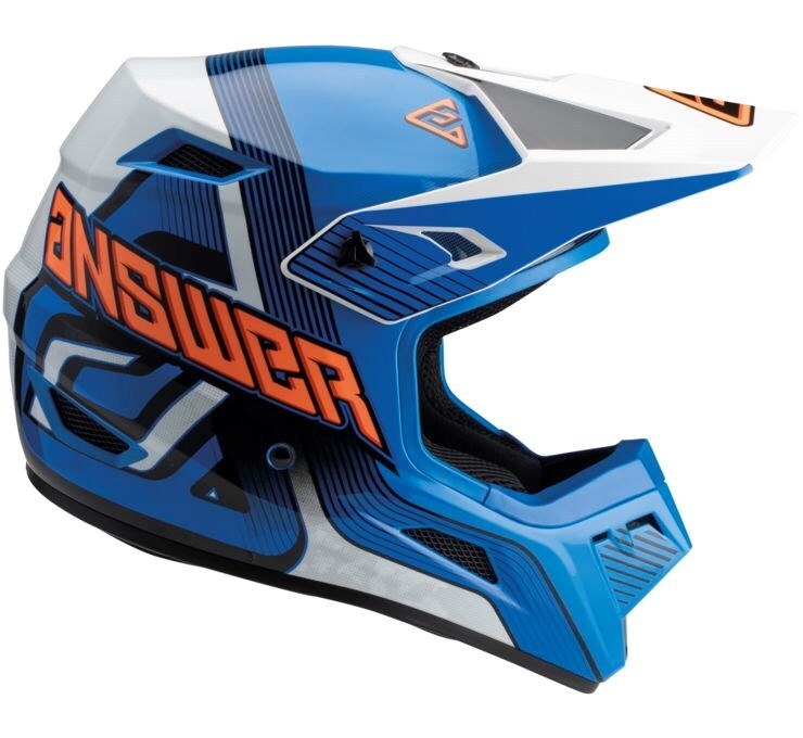 Answer A23 AR1 Vendetta Blue/White/Hyper Orange Helmet