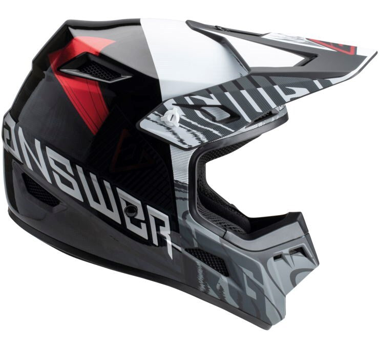 Answer A23 AR3 Ronin Black/White/Crimson Helmet