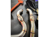 SP Concepts SPC-PF-2-5 ProFlo Header Pipe Upgrade Stainless Steel for Harley-Davidson Touring 17-Up w/SP Concepts Elsinore Mid Length Exhaust