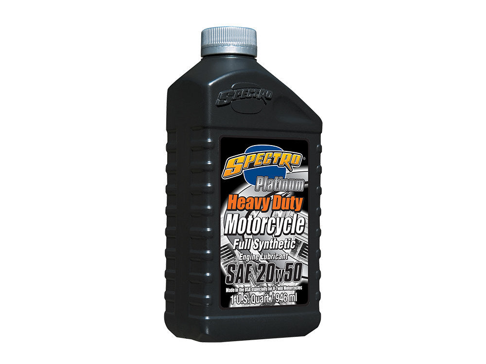 Spectro Performance Oil SPE-R.HDP25 Heavy Duty Platinum Full Synthetic Engine Oil 20w50 1 Quart Bottle (946ml) for Big Twin 84-Up