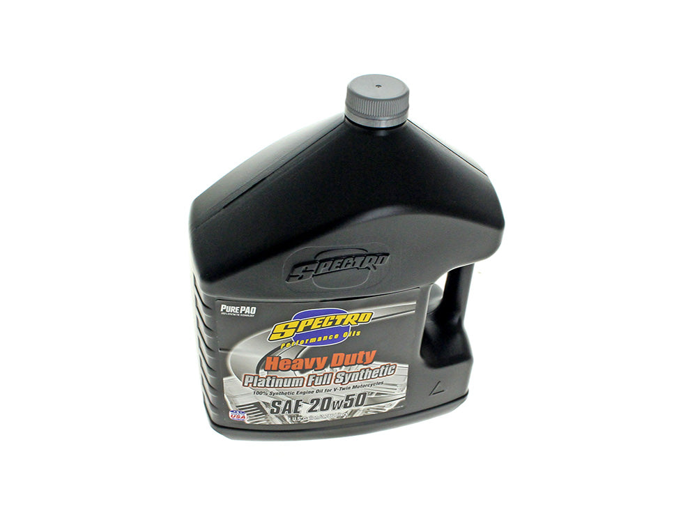 Spectro Performance Oil SPE-T.HDP25 Heavy Duty Platinum Full Synthetic Engine Oil 20w50 1 Gallon Bottle (3.786ltr) for Big Twin 84-Up