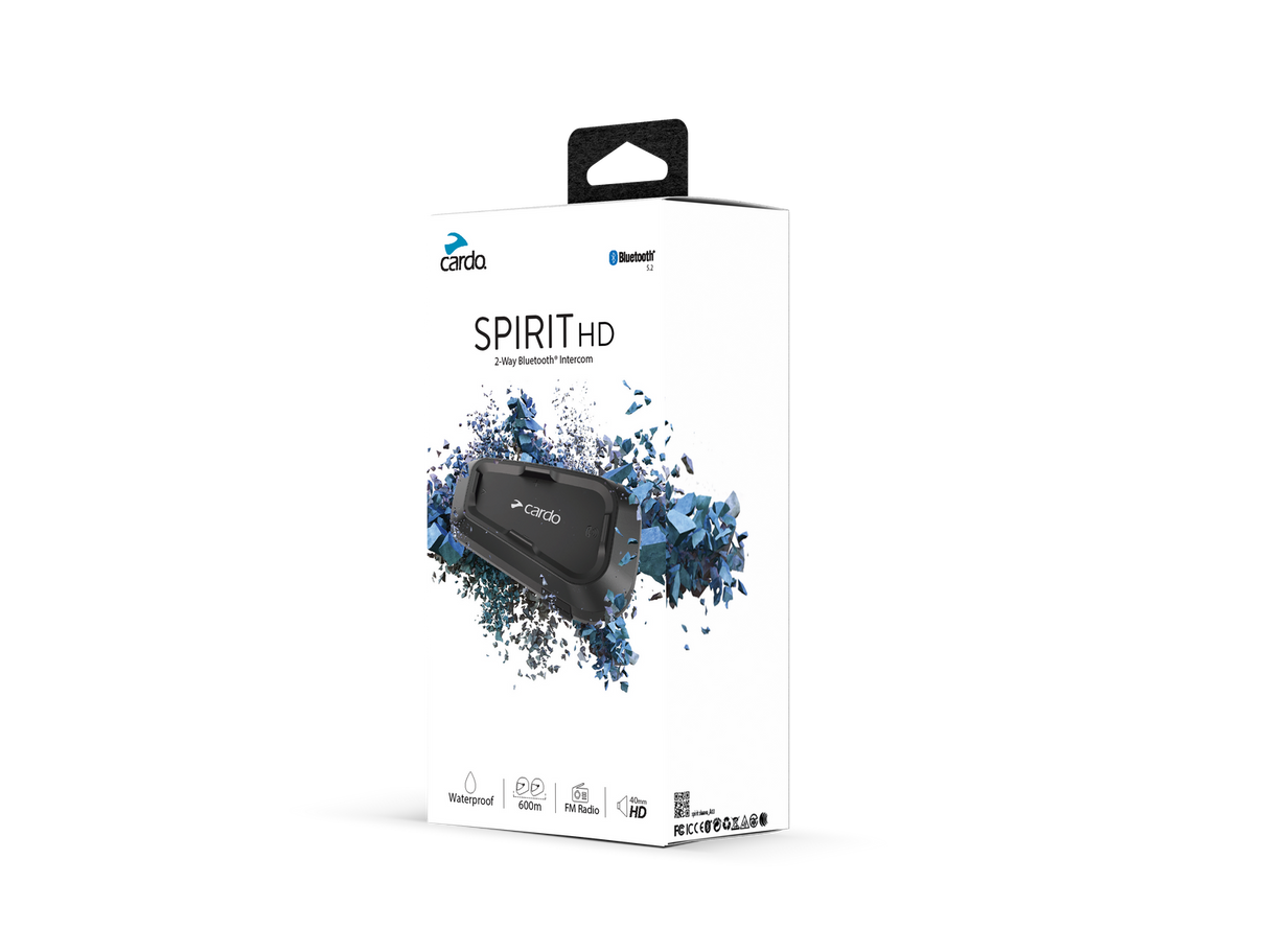 Cardo Spirit HD Single Bluetooth Communication System