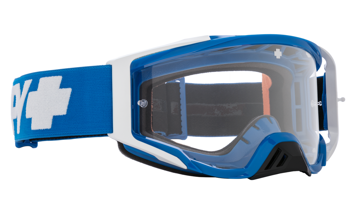 Spy Optic Foundation MX Goggle Checkers Blue w/HD Clear Lens