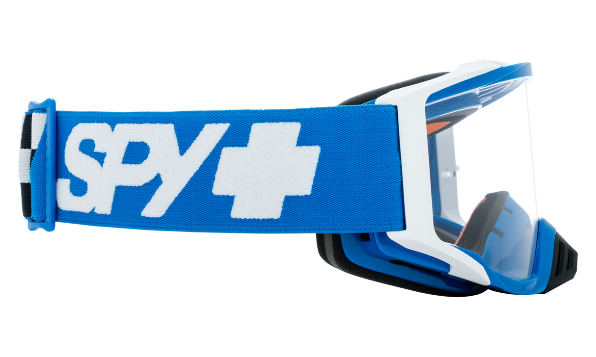 Spy Optic Foundation MX Goggle Checkers Blue w/HD Clear Lens