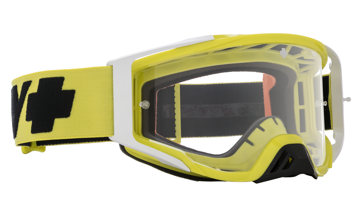 Spy Optic Foundation MX Goggle Checkers Hi-Vis w/HD Clear Lens