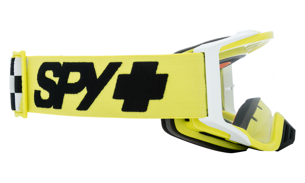 Spy Optic Foundation MX Goggle Checkers Hi-Vis w/HD Clear Lens