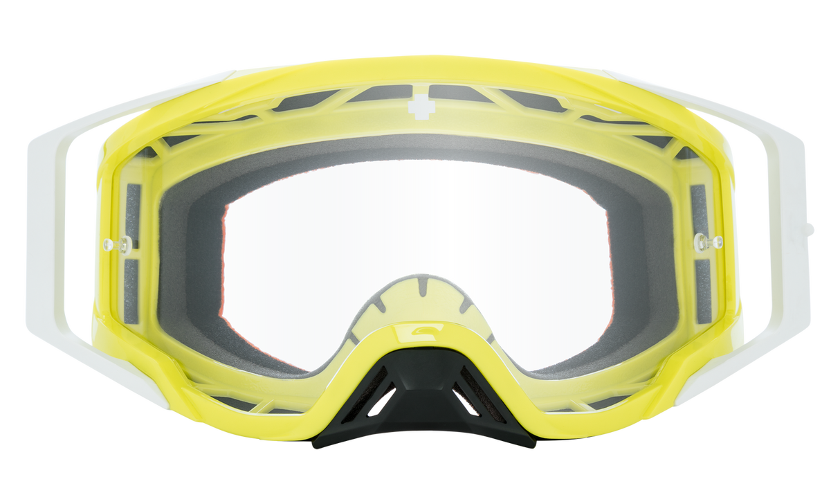 Spy Optic Foundation MX Goggle Checkers Hi-Vis w/HD Clear Lens