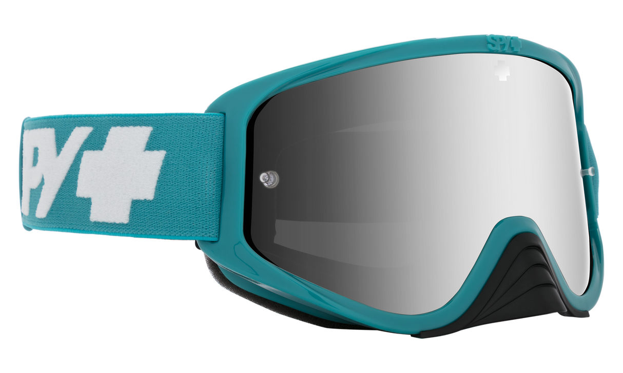 Spy Optic Woot Race MX Goggle Checkers Teal w/Silver Spectra Mirror & HD Clear Lens