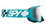 Spy Optic Woot Race MX Goggle Checkers Teal w/Silver Spectra Mirror & HD Clear Lens