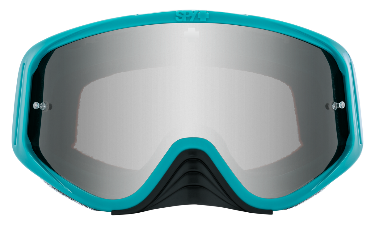 Spy Optic Woot Race MX Goggle Checkers Teal w/Silver Spectra Mirror & HD Clear Lens