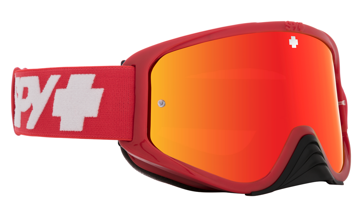 Spy Optic Woot Race MX Goggle Checkers Red w/Red Spectra Mirror & HD Clear Lens