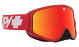 Spy Optic Woot Race MX Goggle Checkers Red w/Red Spectra Mirror & HD Clear Lens