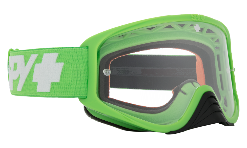 Spy Optic Woot MX Goggles Checkers Green w/HD Clear Lens