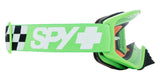 Spy Optic Woot MX Goggles Checkers Green w/HD Clear Lens