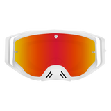 Spy Optic Foundation Plus MX Goggles Speedway Matte White w/HD Smoke Red Spectra Mirror & HD Clear Lens