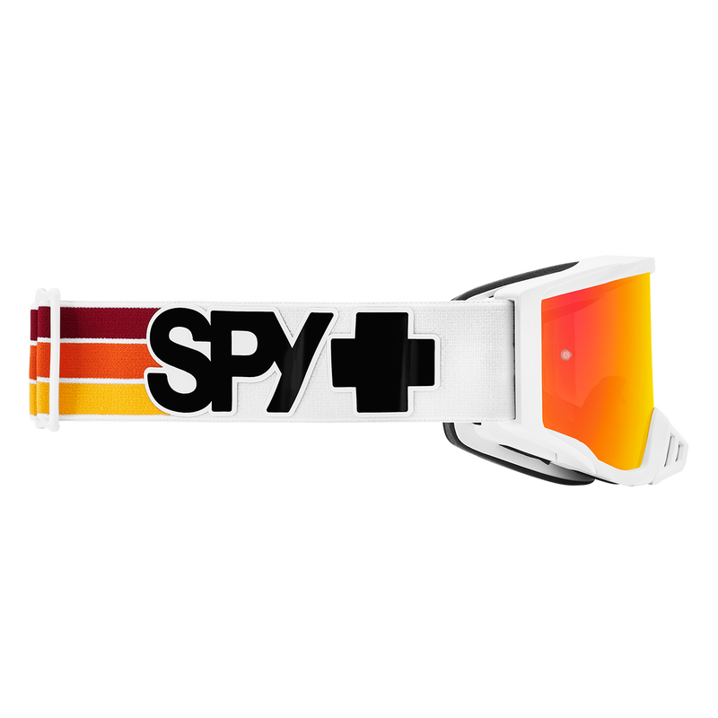 Spy Optic Foundation Plus MX Goggles Speedway Matte White w/HD Smoke Red Spectra Mirror & HD Clear Lens