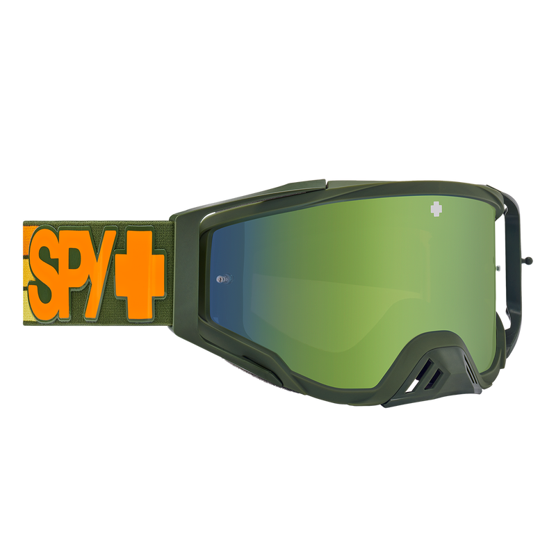 Spy Optic Foundation Plus MX Goggles Speedway Matte Green w/HD Smoke Olive Spectra Mirror & HD Clear Lens