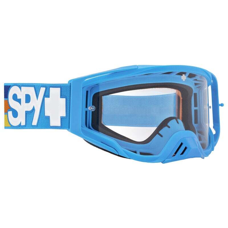 Spy Optic Foundation MX Goggles Speedway Matte Blue w/HD Clear Lens