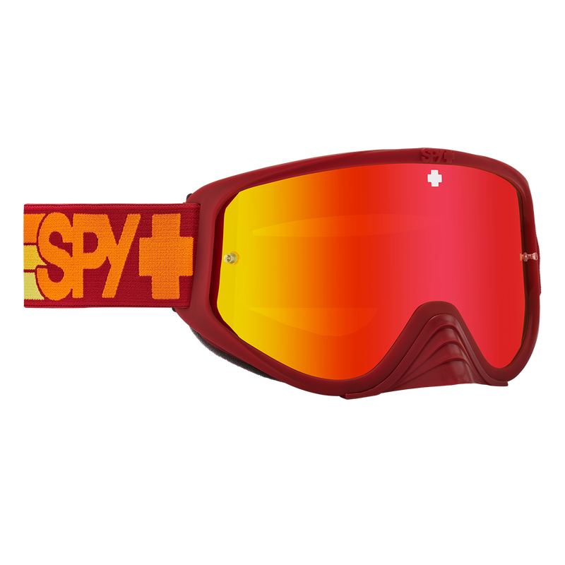 Spy Optic Woot Race MX Goggles Speedway Matte Red w/HD Smoke Dark Blue Spectra Mirror & HD Clear Lens