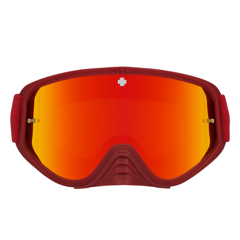 Spy Optic Woot Race MX Goggles Speedway Matte Red w/HD Smoke Dark Blue Spectra Mirror & HD Clear Lens