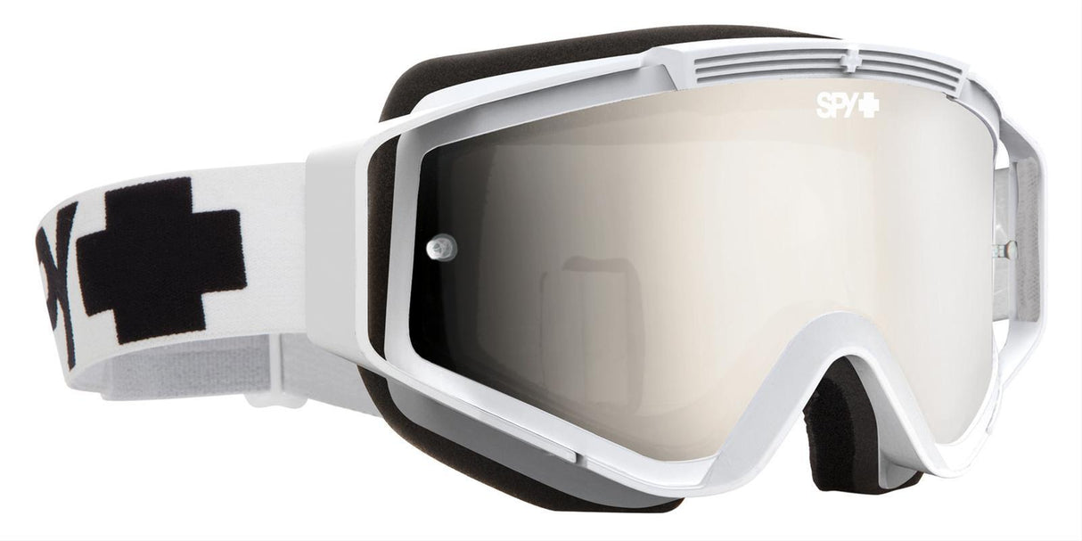 Spy Optic Omen MX Goggle White w/Smoke/Silver Mirror Lens