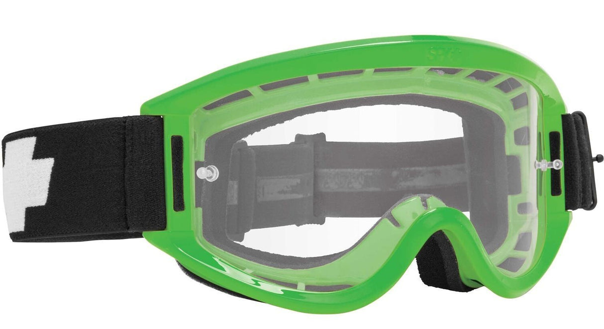 Spy Optic Breakaway MX Goggle Green w/HD Clear Lens & Posts