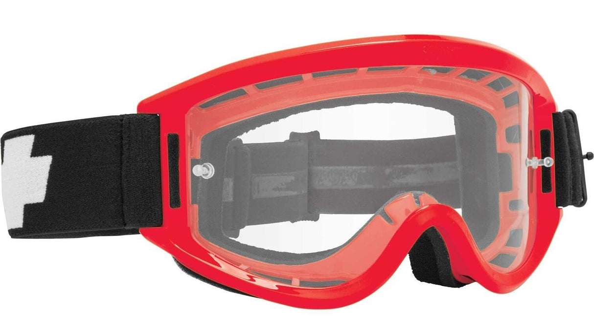 Spy Optic Breakaway MX Goggle Red w/HD Clear Lens & Posts