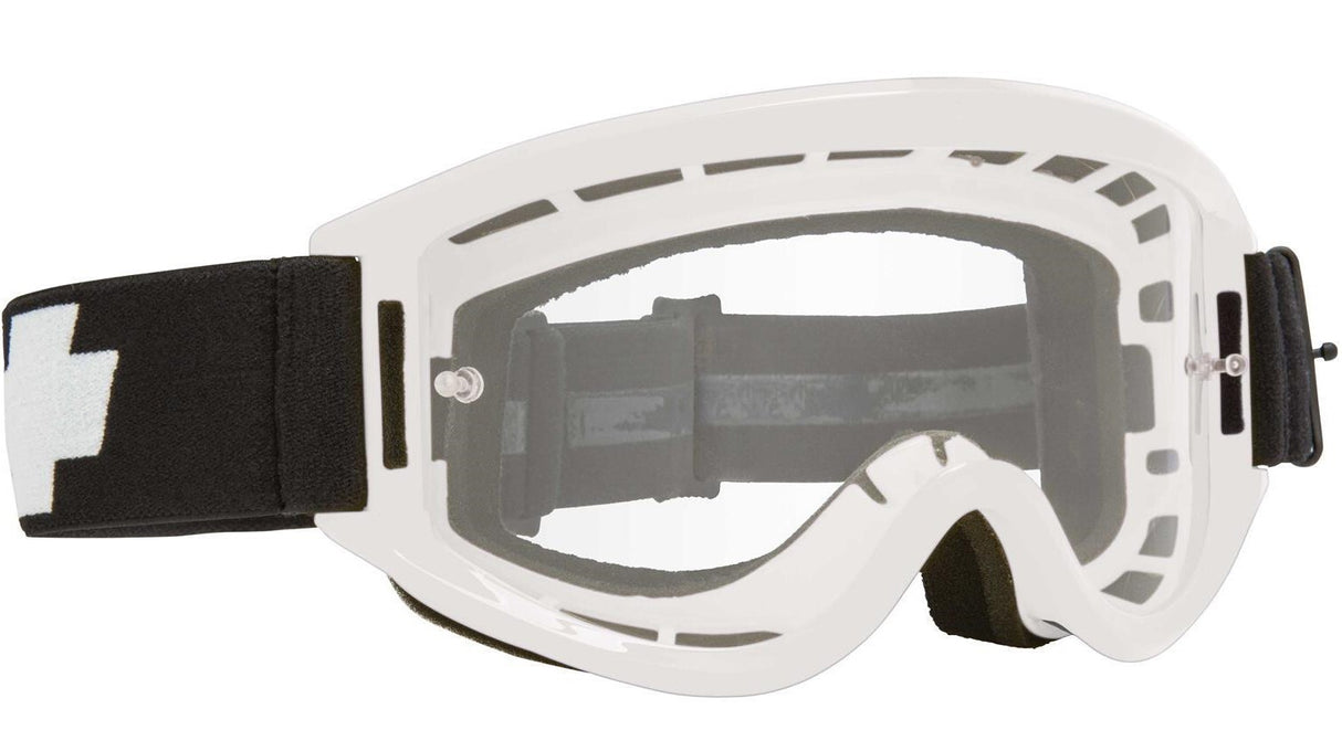 Spy Optic Breakaway MX Goggle White w/HD Clear Lens & Posts