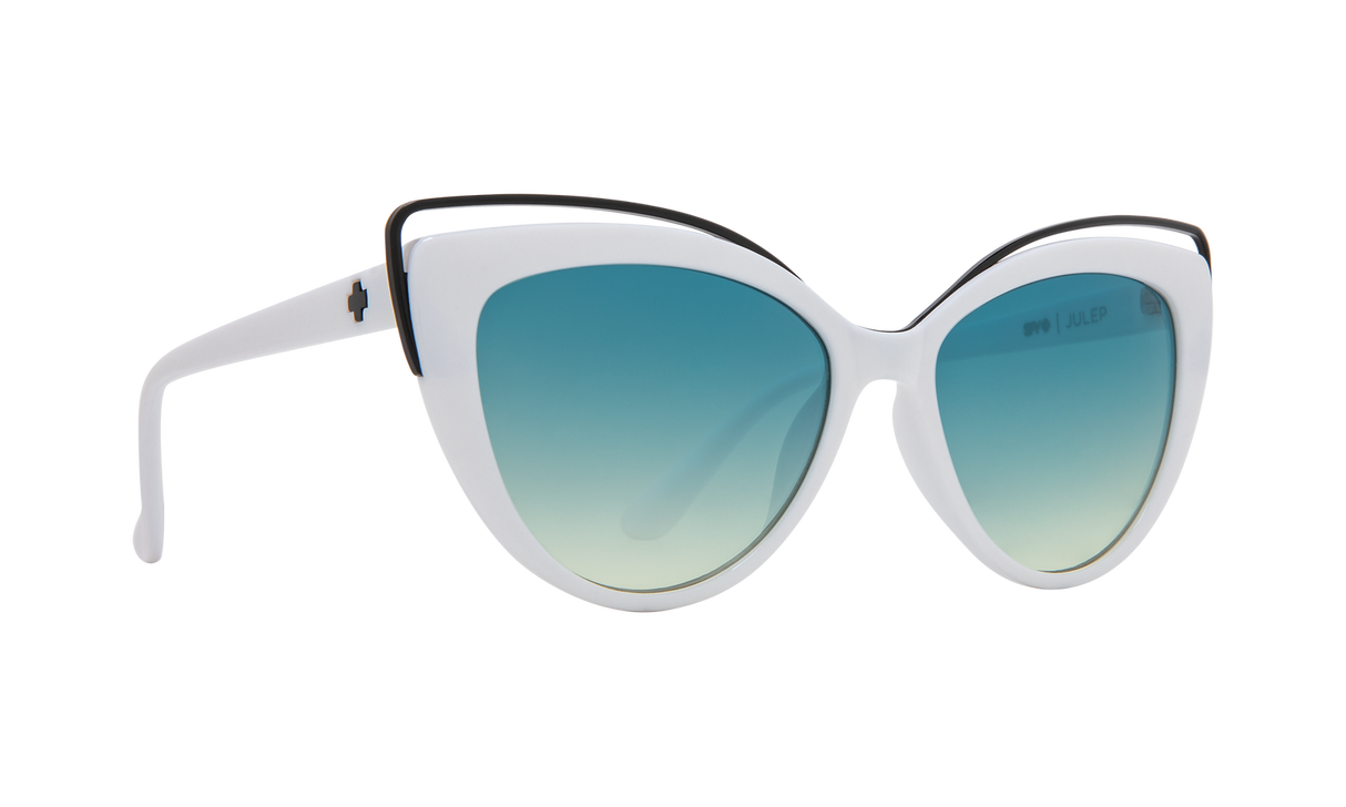 Spy Optic Julep Sunglasses White w/Turquoise Fade Lens