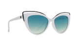 Spy Optic Julep Sunglasses White w/Turquoise Fade Lens