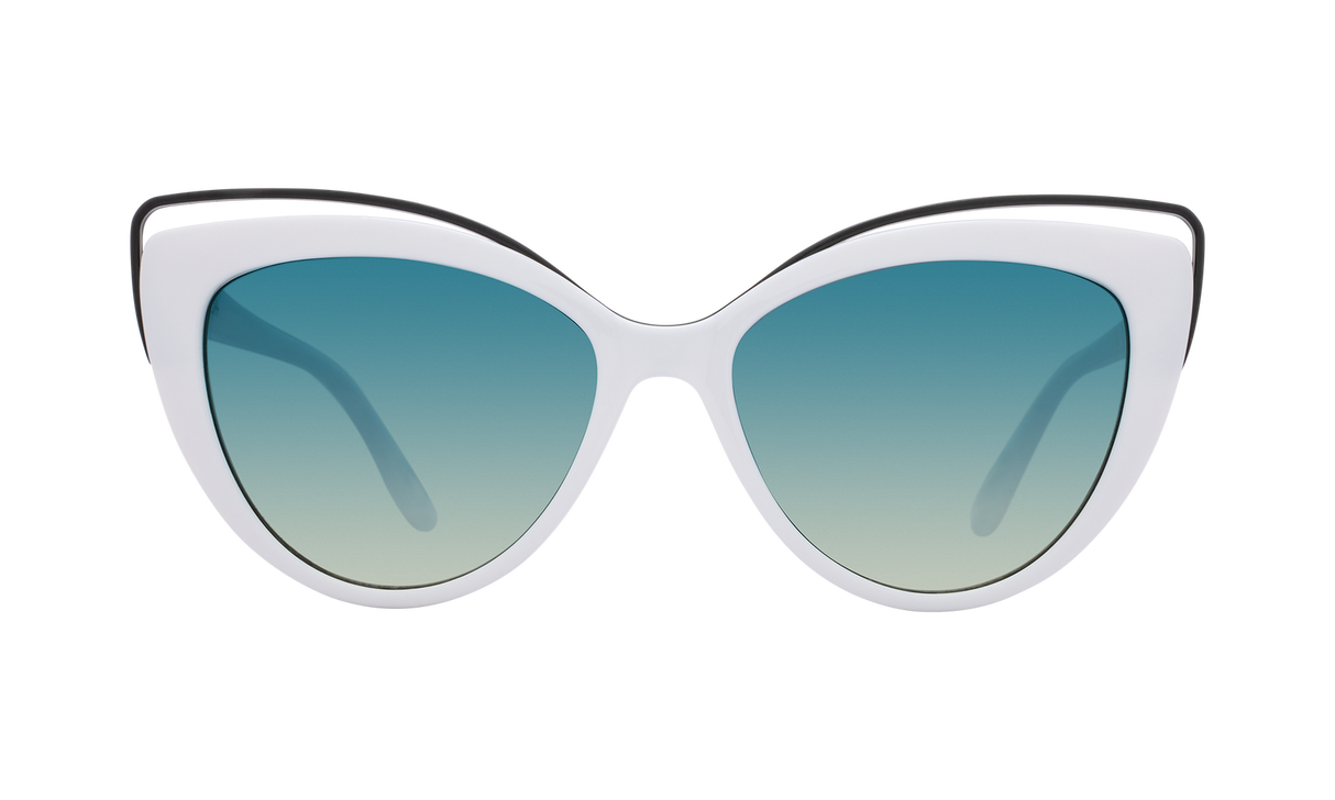 Spy Optic Julep Sunglasses White w/Turquoise Fade Lens