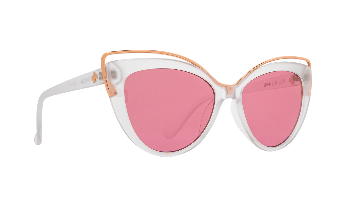 Spy Optic Julep Sunglasses Matte Crystal w/Rose Lens