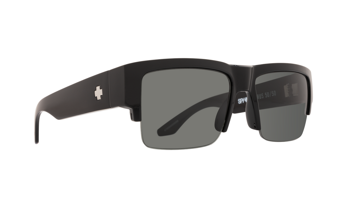 Spy Optic Cyrus 50/50 Sunglasses Black w/Happy Gray Green Lens