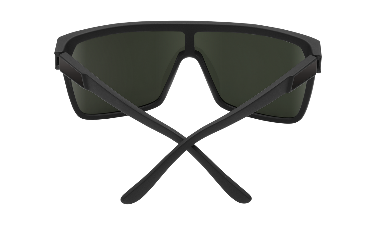 Spy Optic Flynn Sunglasses Soft Matte Black w/Happy Gray Green Lens