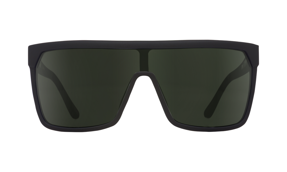 Spy Optic Flynn Sunglasses Soft Matte Black w/Happy Gray Green Lens