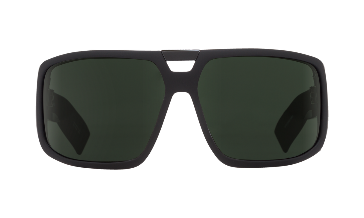 Spy Optic Touring Sunglasses Soft Matte Black w/Happy Grey Green Lens