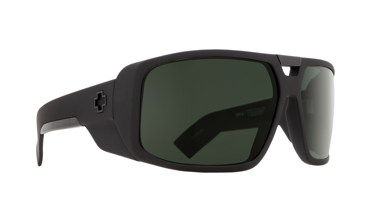 Spy Optic Touring Sunglasses Soft Matte Black w/Happy Grey Lens