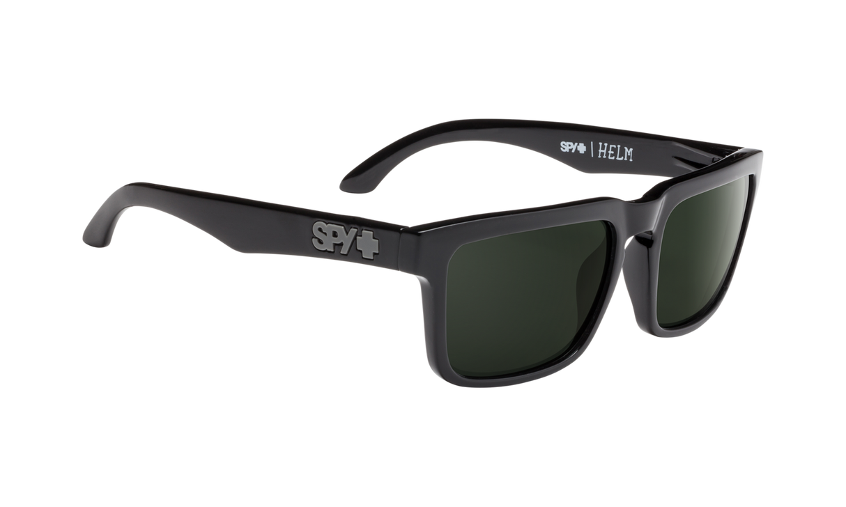 Spy Optic Helm Sunglasses Black w/Happy Gray Green Lens