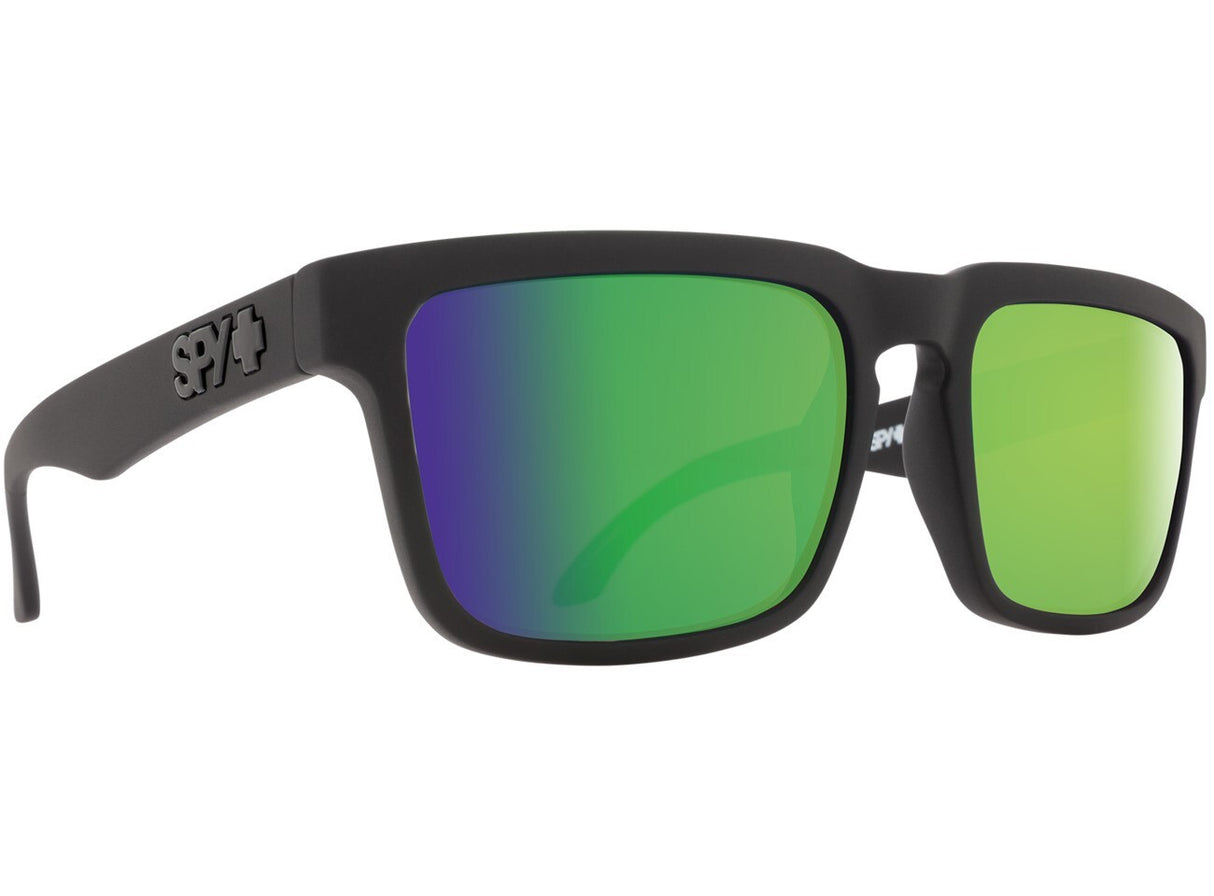 Spy Optic Helm Sunglasses Matte Black w/Happy Bronze Polar/Green Spectra Lens