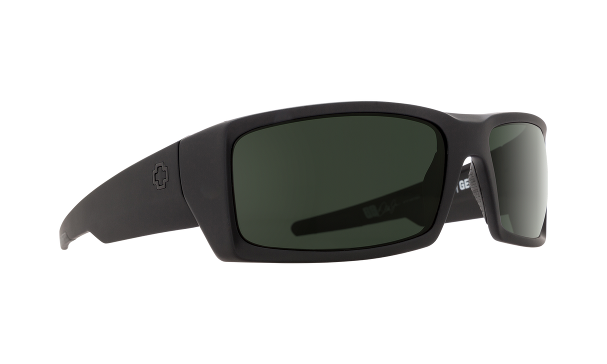 Spy Optic General Sunglasses Soft Matte Black w/Happy Gray Polar Lens