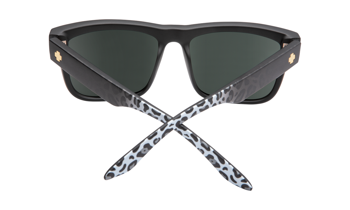 Spy Optic Discord Sunglasses Slayco Matte Black Leopard Fade w/Happy Green/Silver Flash Lens