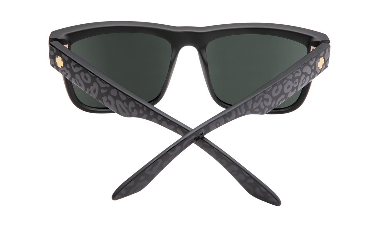 Spy Optic Discord Sunglasses Slayco Matte Black Leopard w/Happy Green/Silver Flash Lens