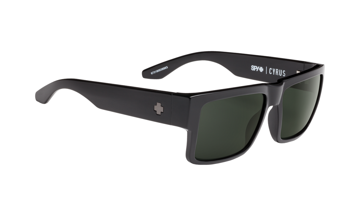 Spy Optic Cyrus Sunglasses Black w/Happy Grey Green Lens