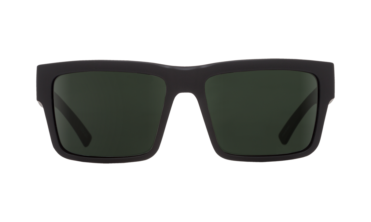 Spy Optic Montana Sunglasses Soft Matte Black w/Happy Gray Green Lens